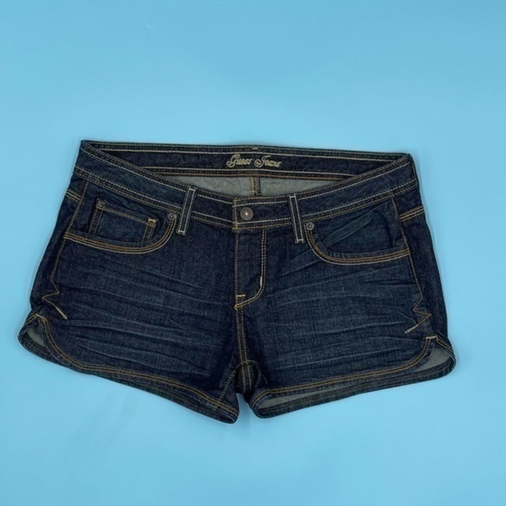 LIKE NEW! Y2k GUESS Embroidered Jean Shorts